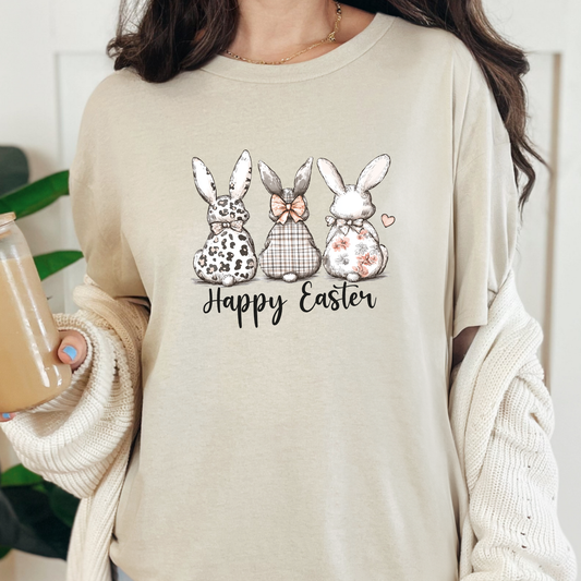 Happy Easter Bunny Trio Graphic Tee