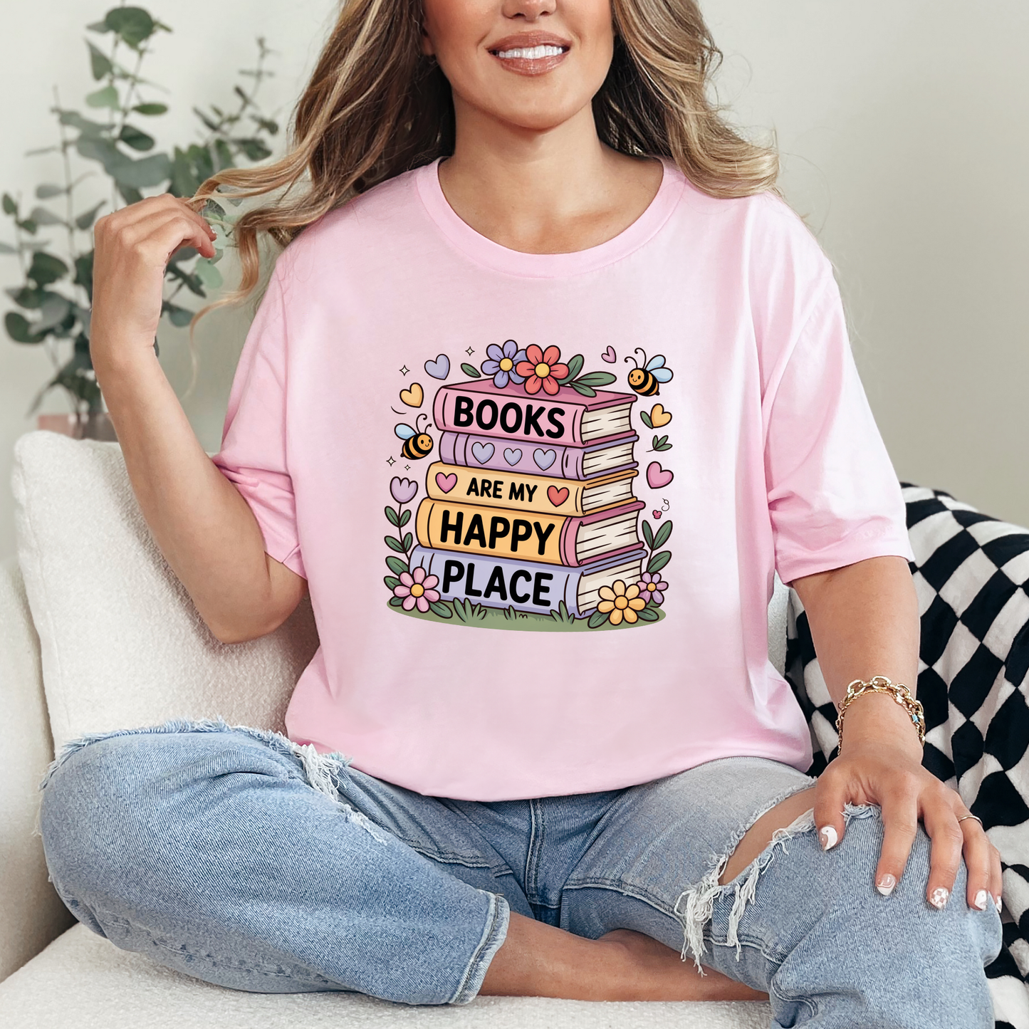 Books are my Happy Place Graphic Tee