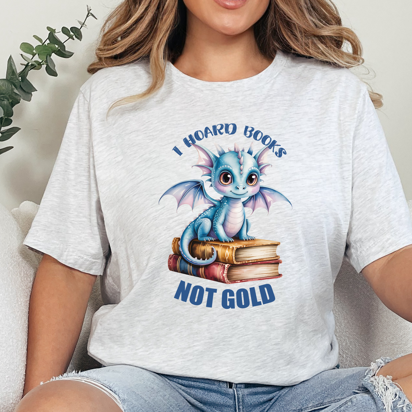 I Hoard Books Not Gold Graphic Tee