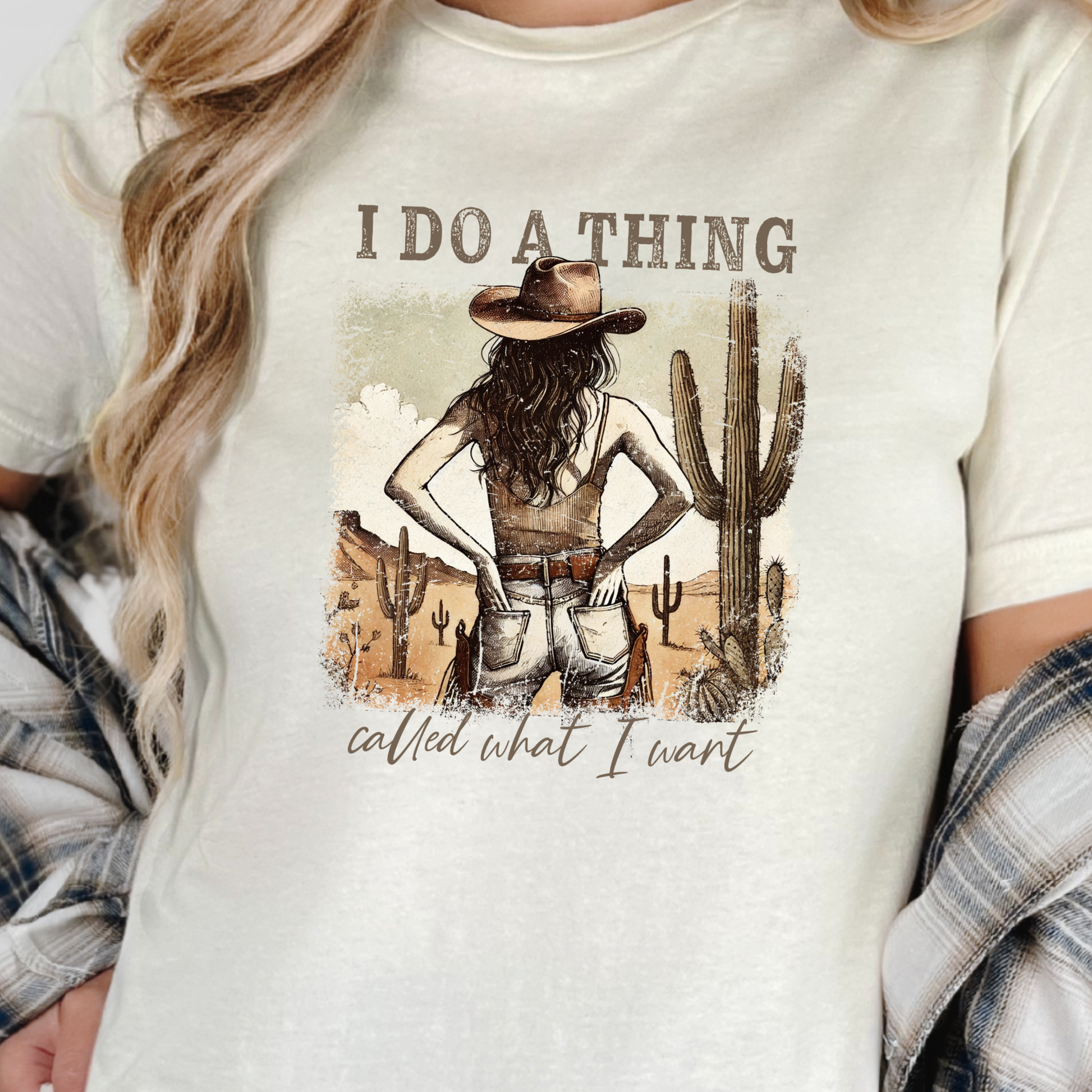 Wholesale Do A Thing Called What I Want Graphic Tee - Natural Tee