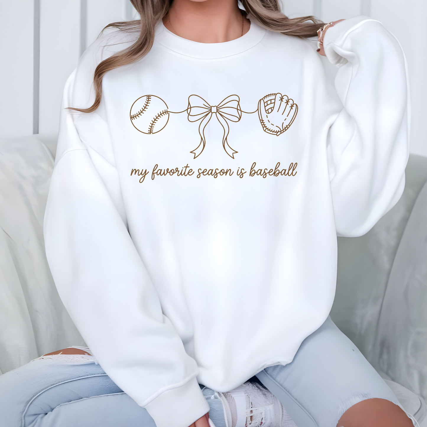 Simple Baseball Season Sweatshirt