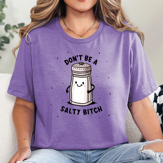 Wholesale Don't Be a Salty *itch Graphic Tee - Heather Team Purple Tee