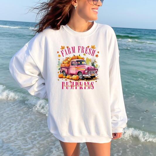 Farm Fresh Pumpkins - Pink Sweatshirt