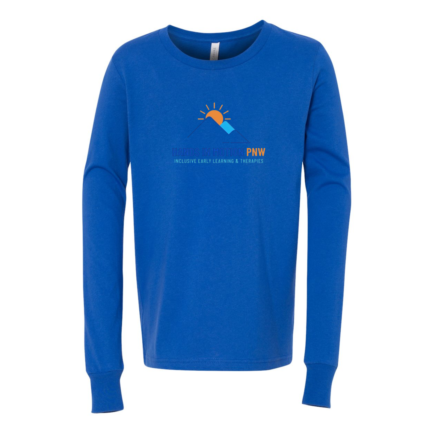 Wholesale Hands In Motion YOUTH LONG sleeve Graphic Tee - True Royal LONG sleeve Tee