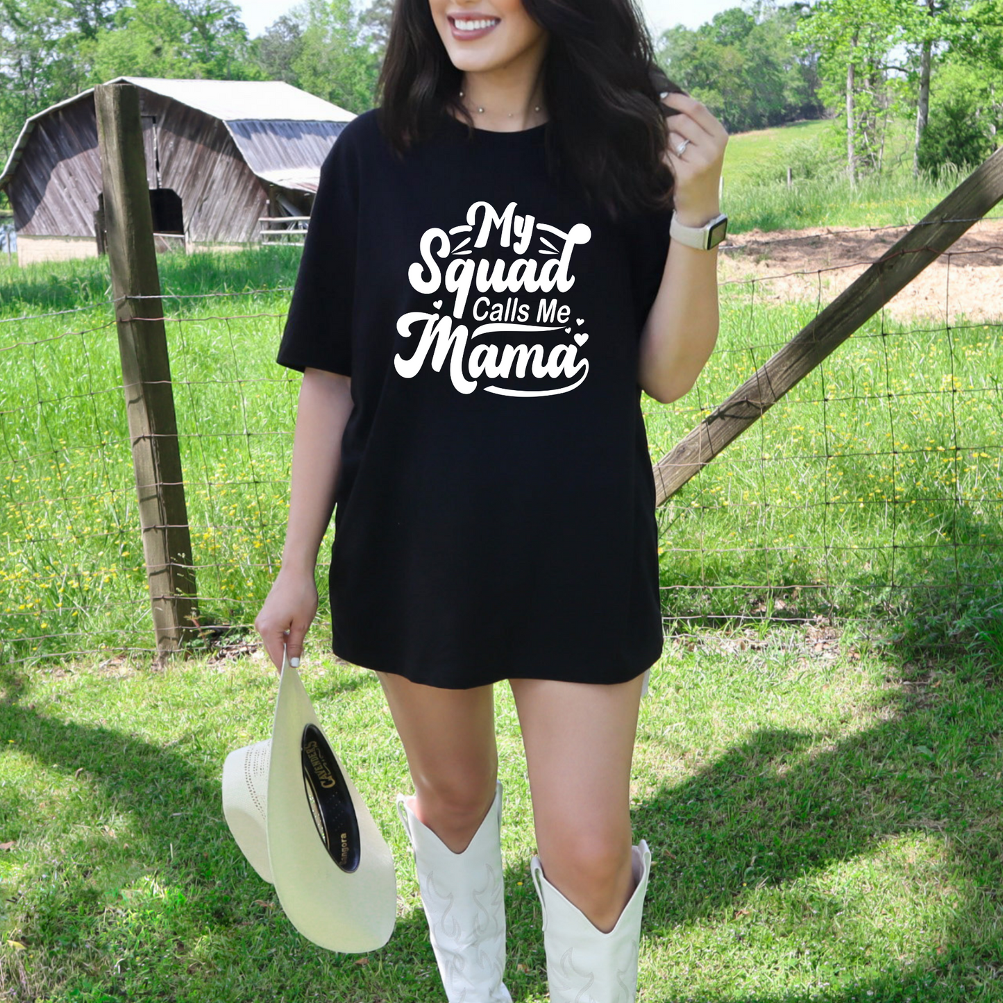Wholesale Mama Squad Graphic Tee - Teal Tee