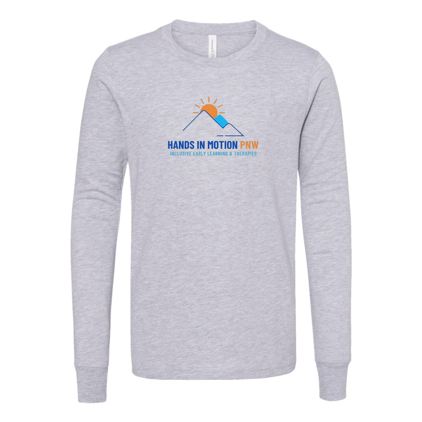 Wholesale Hands In Motion YOUTH LONG sleeve Graphic Tee - Athletic Heather LONG sleeve Tee