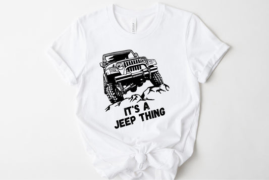 Wholesale It's a Jeep Thing Graphic Tee - White
