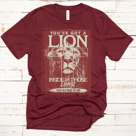 Wholesale You've Got a Lion Graphic Tee - Maroon