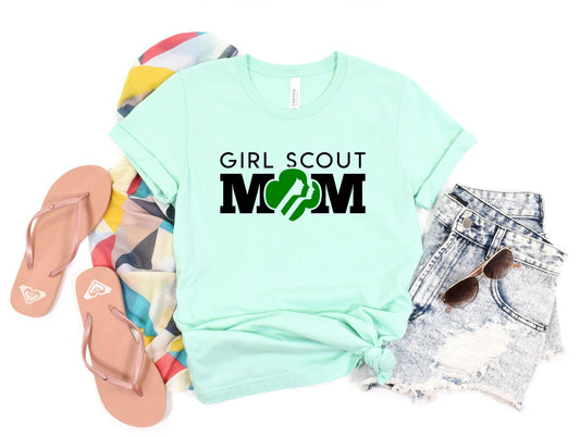 Wholesale Girl Scout Mom Graphic Tee - Mint Tee