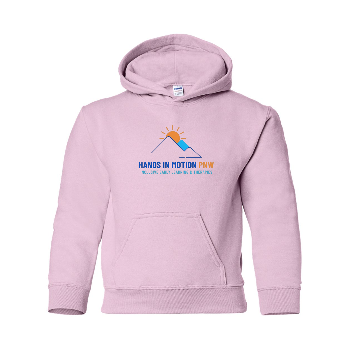 Wholesale Hands In Motion YOUTH Hoodie - Light Pink Sweatshirt