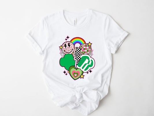 Wholesale Retro Girl Scouts Graphic Tee - Mint Tee
