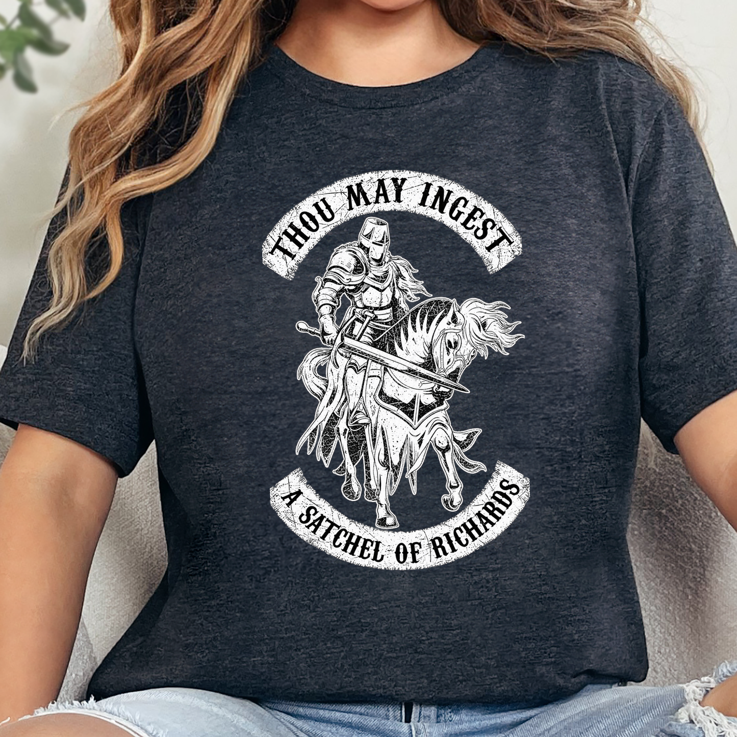 Wholesale Thou May Ingest Graphic Tee - Dark Grey