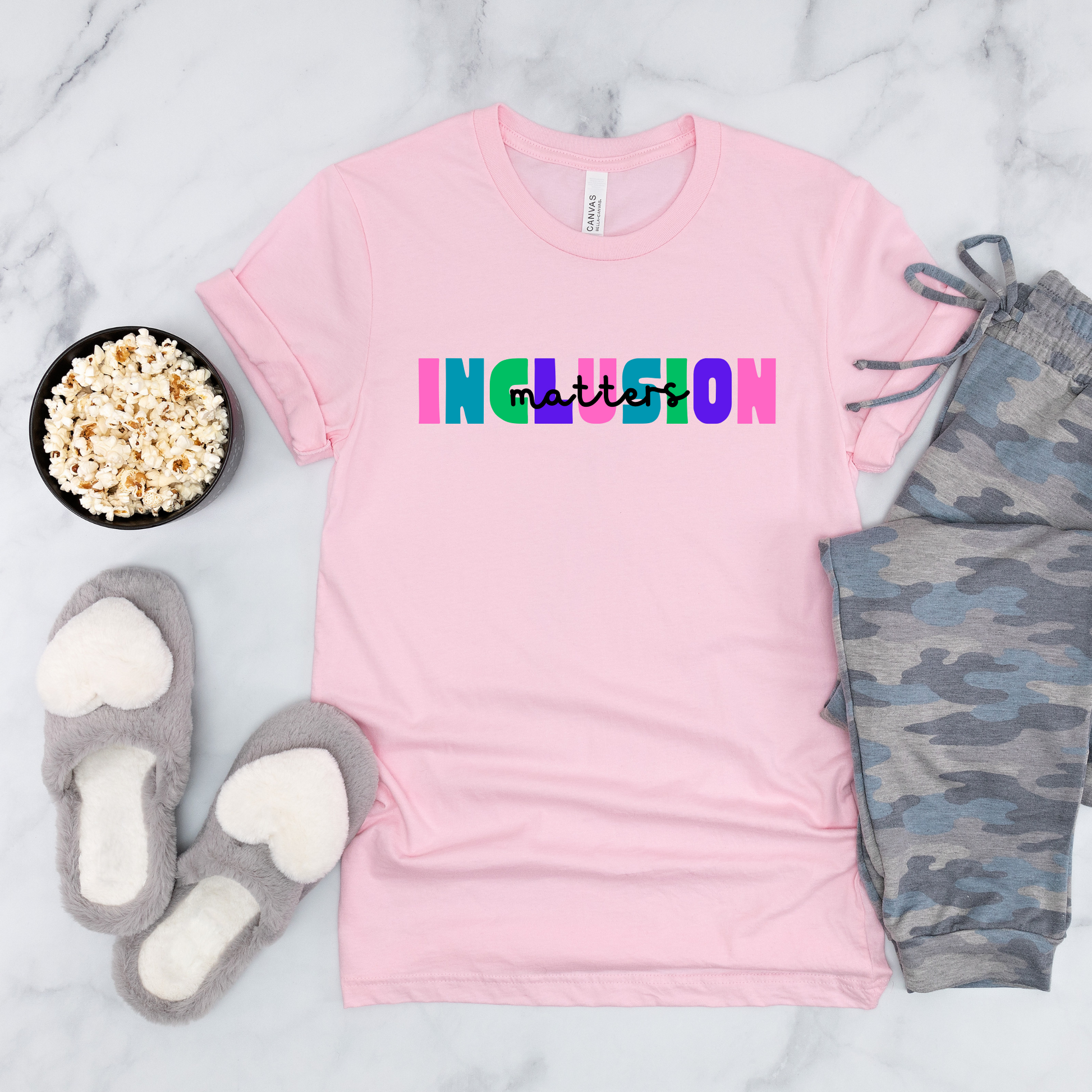 Wholesale Inclusion Matters Graphic Tee - Pink Tee