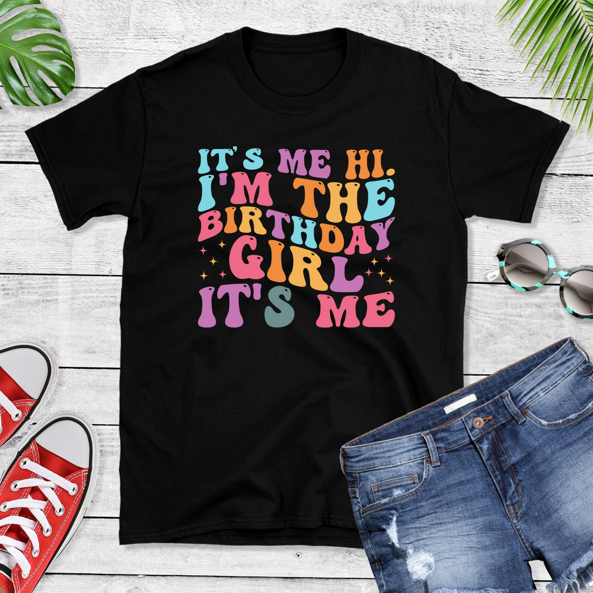 Wholesale I'm the Birthday girl its me Graphic Tee - White Tee