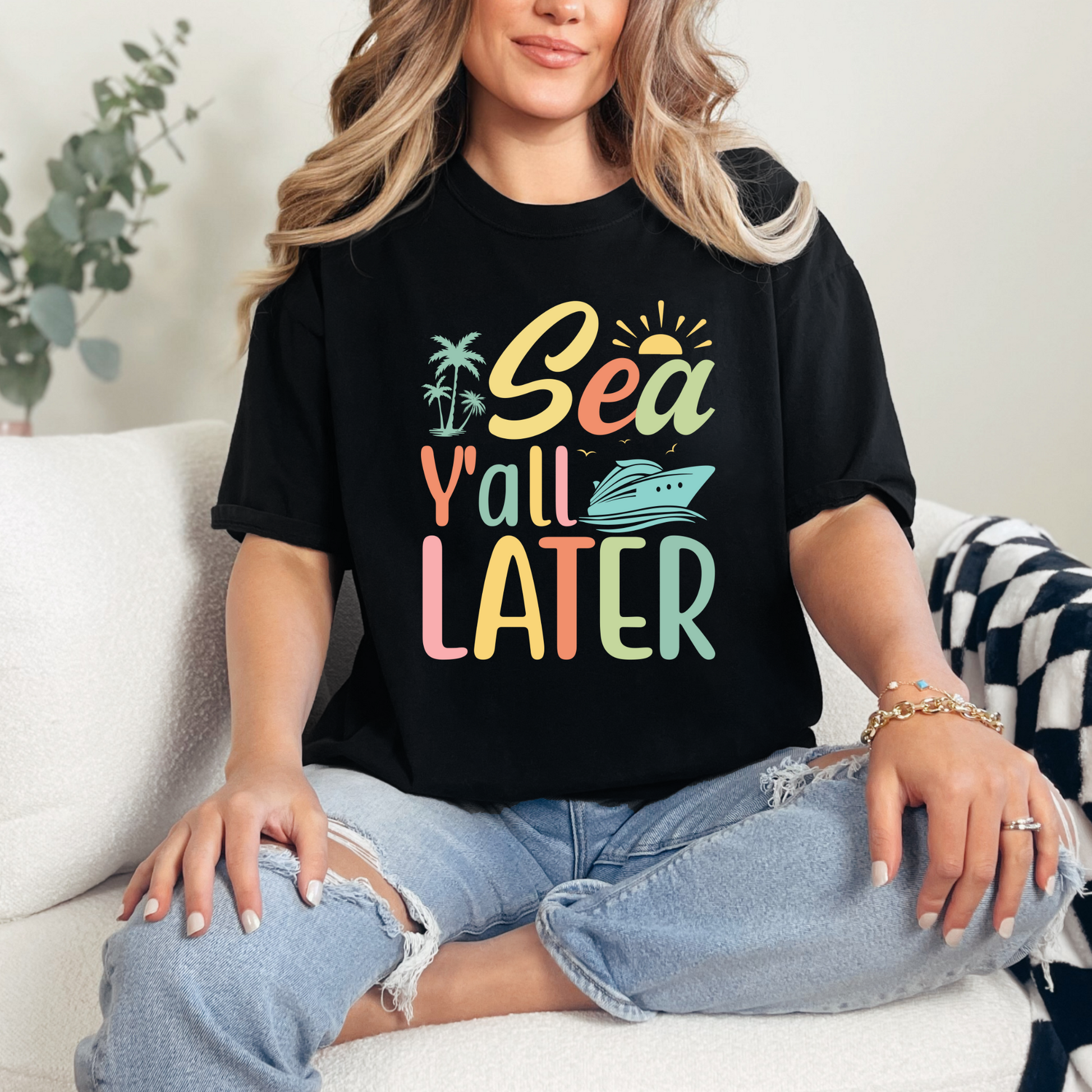 Wholesale Sea y'all later - CC Black Tank
