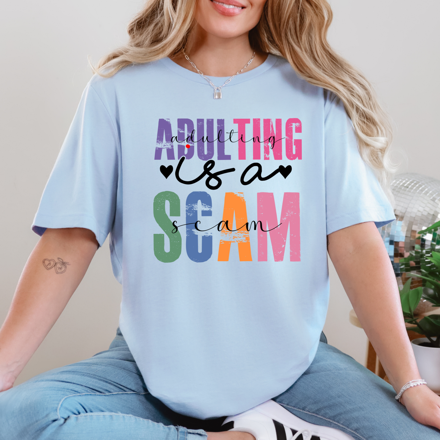 Adulting is a Scam Graphic Tee