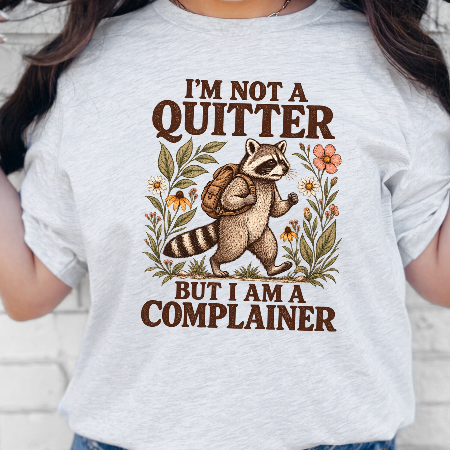 Wholesale I'm Not a Quitter Graphic Tee - Ash