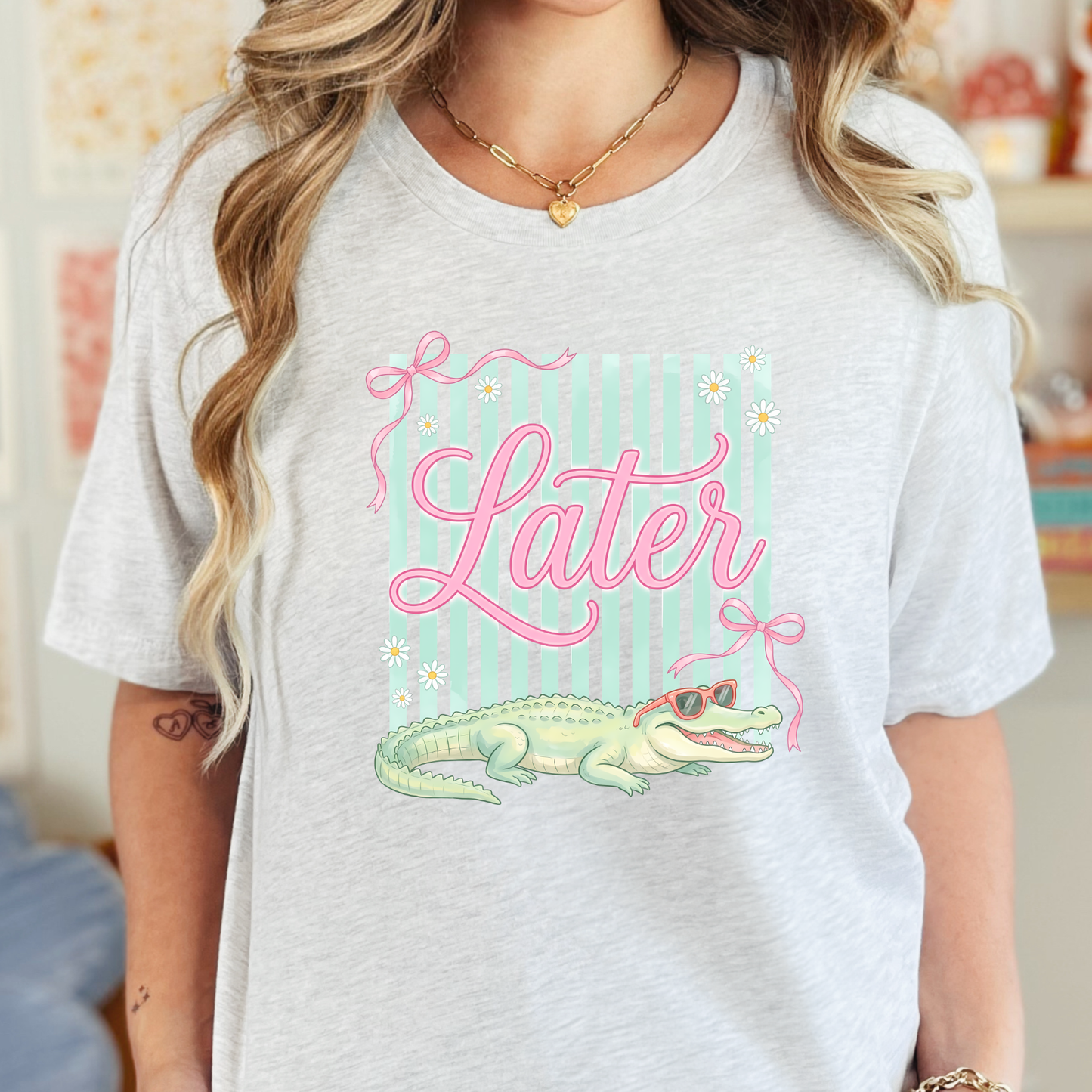 Wholesale Later Gator Graphic Tee - Ash Tee