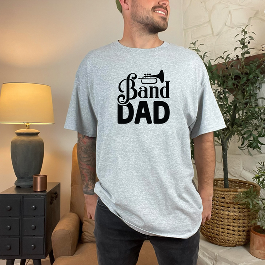 Wholesale Band Dad Graphic Tee - Grey Tee