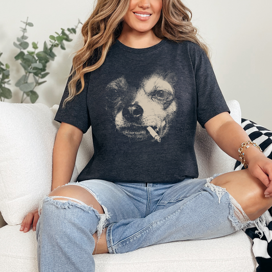 Dog Smoking Graphic Tee