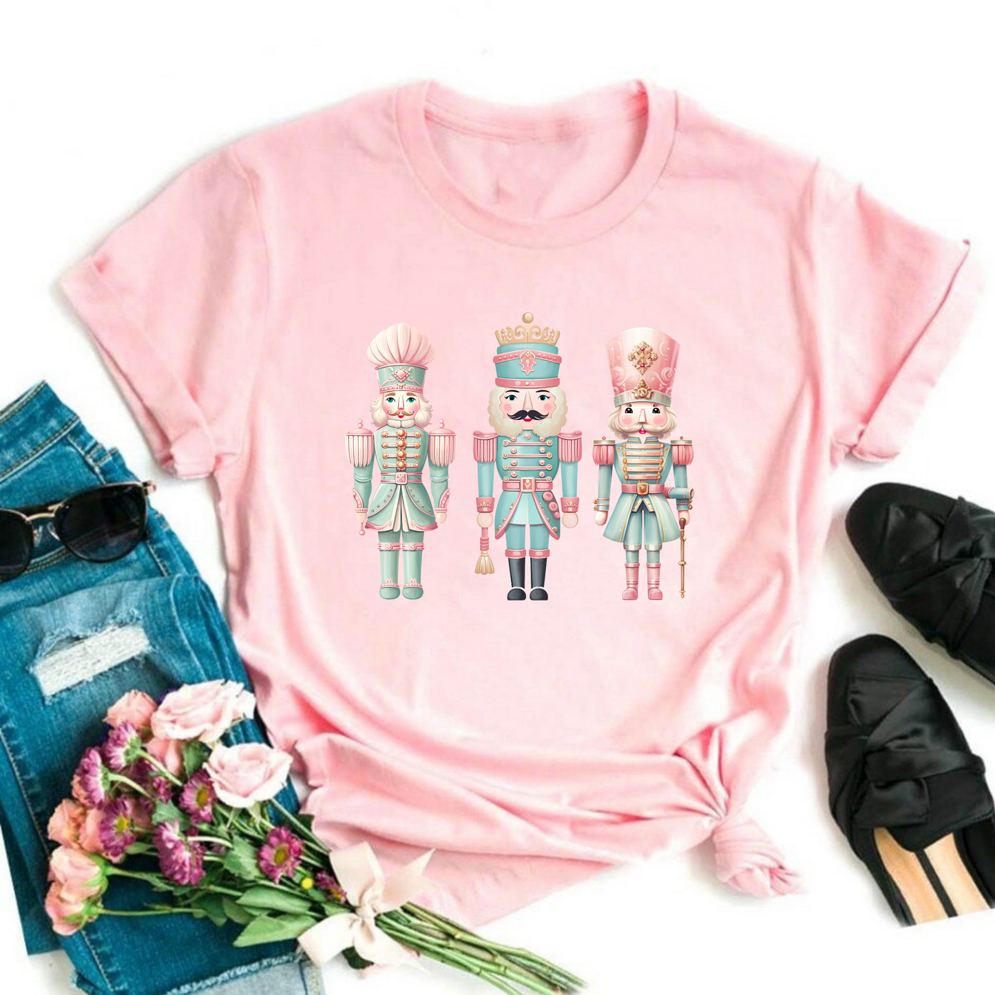 Wholesale Pastel Nutcracker - Jerzee Scuba Blue Sweatshirt