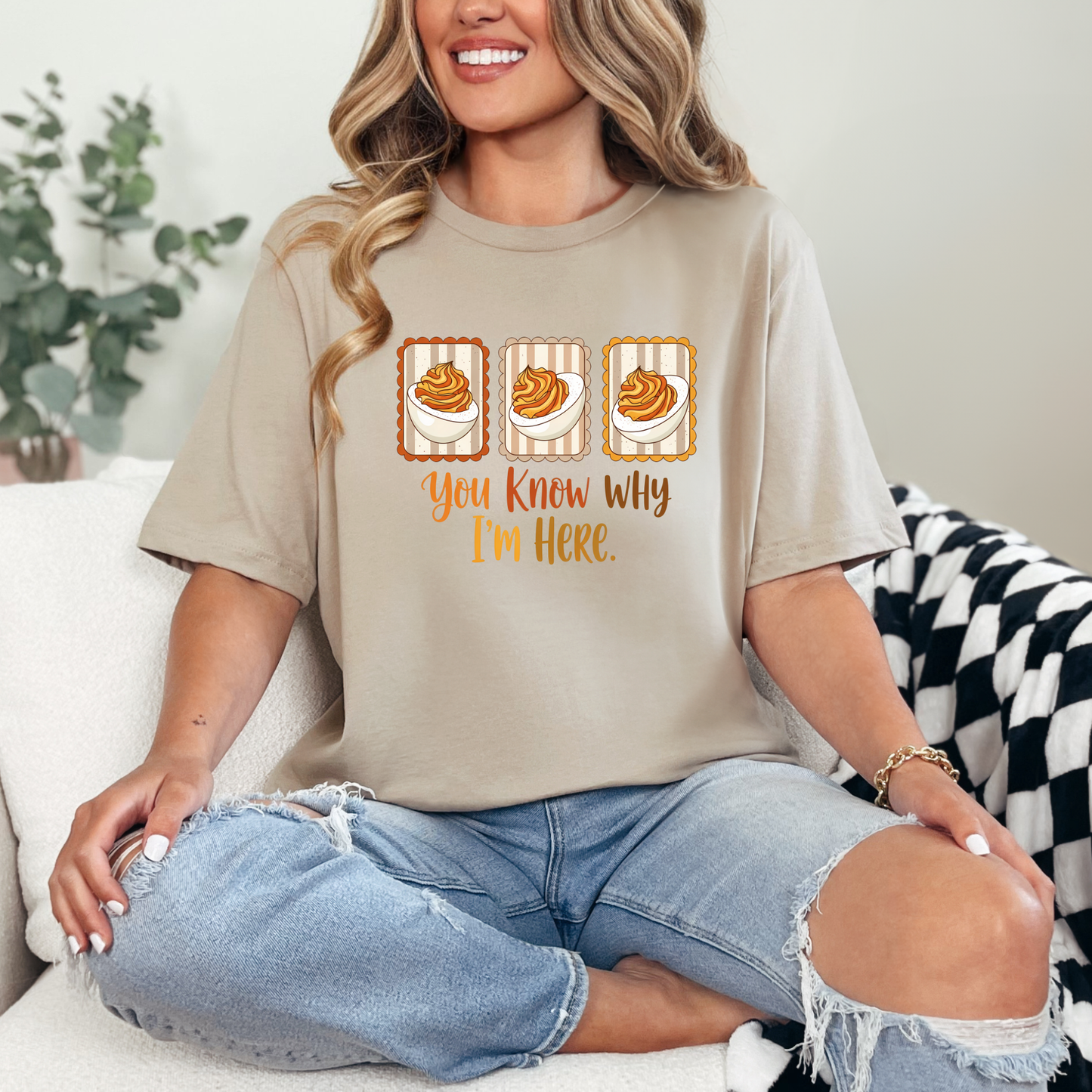 You Know Why I'm Here Eggs Graphic Tee