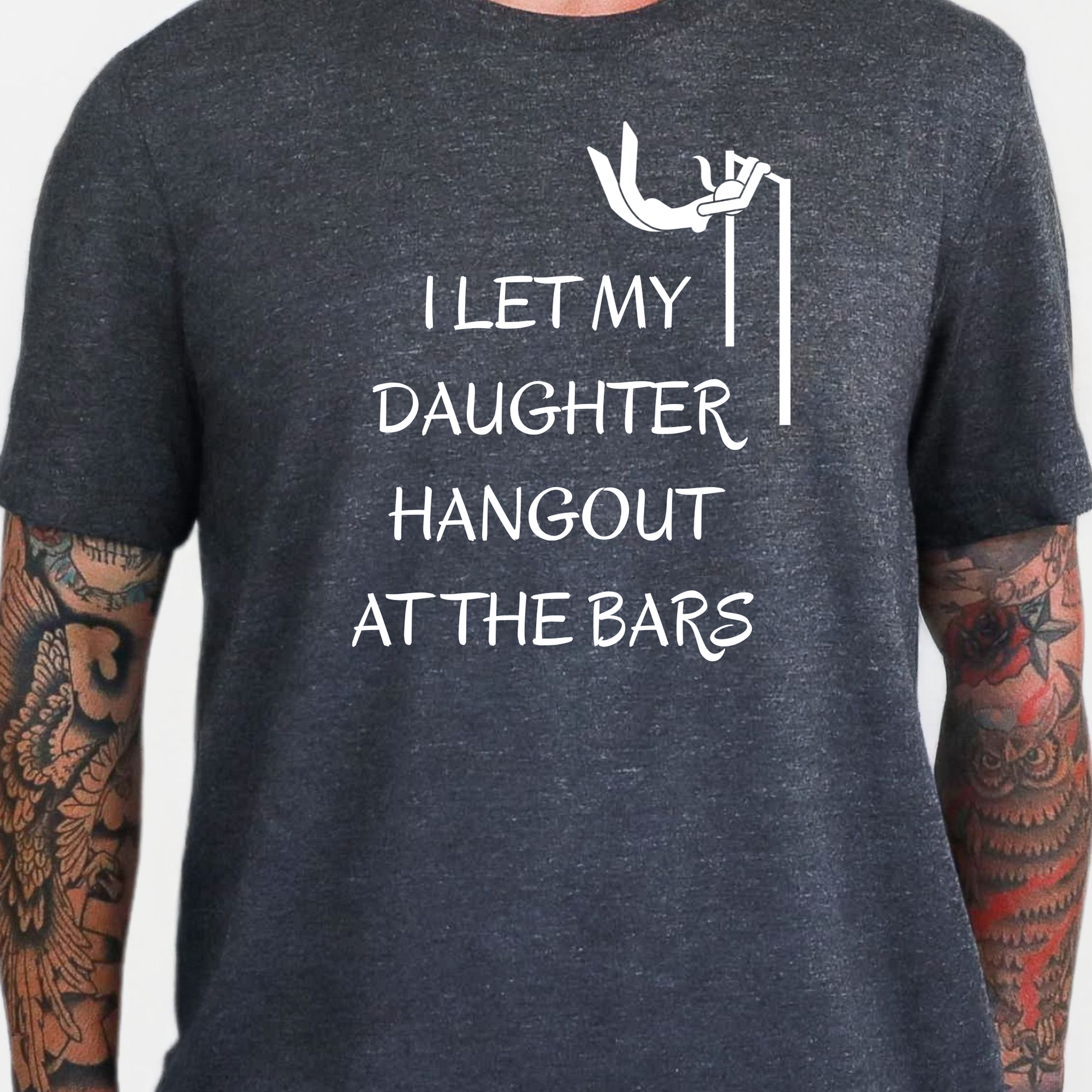 Wholesale Daughter Hang Out at Bars Graphic Tee - Dark Grey Heather Tee