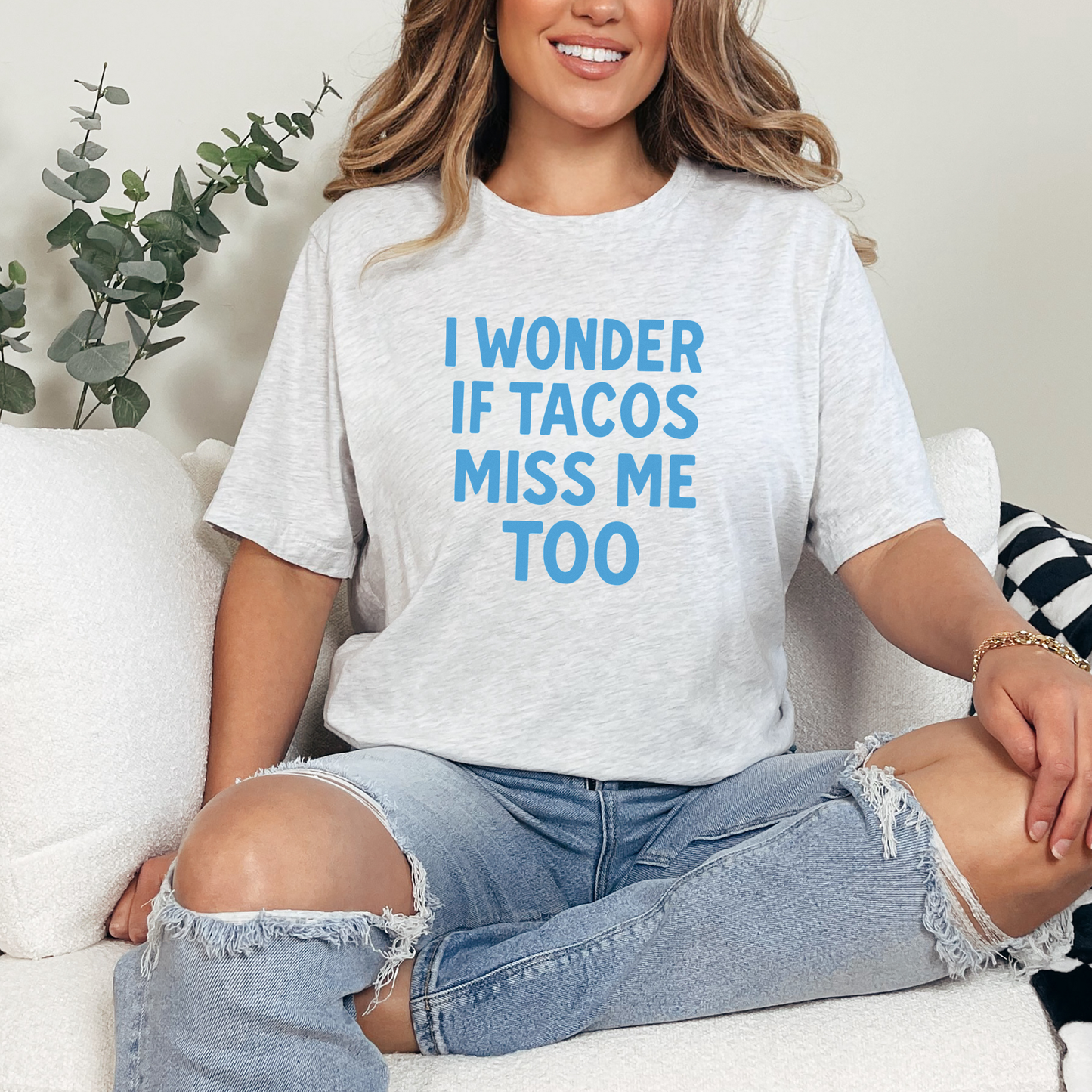 Wholesale Tacos Miss Me Graphic Tee - Ash Tee