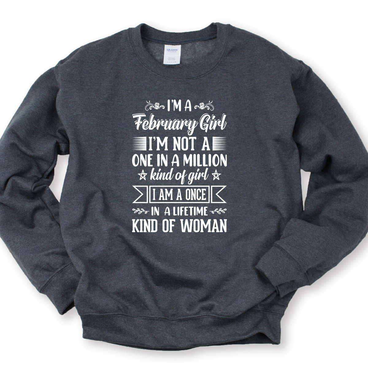 Wholesale February Girl - Heather Charcoal Sweatshirt