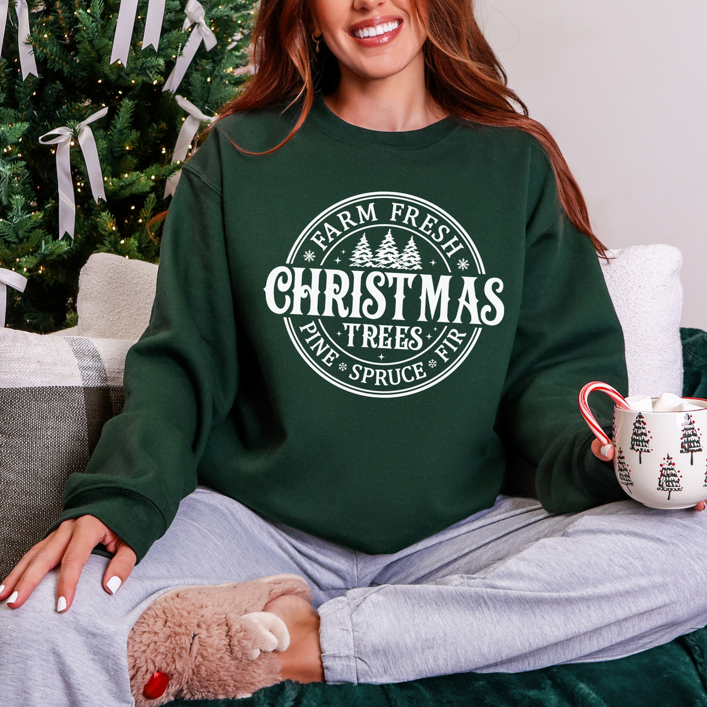 Wholesale Farm Fresh Christmas Trees Sweatshirt - Forest Sweatshirt