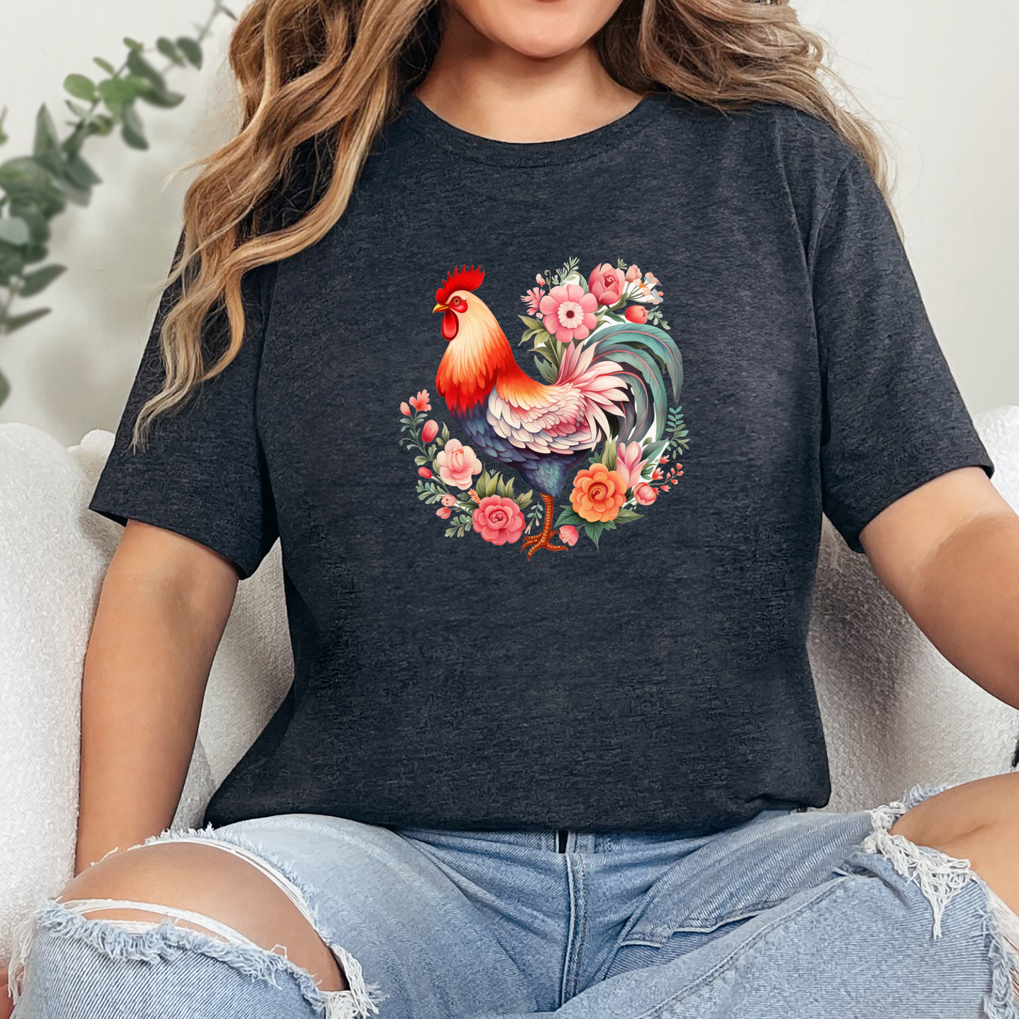 Floral Chicken Graphic Tee