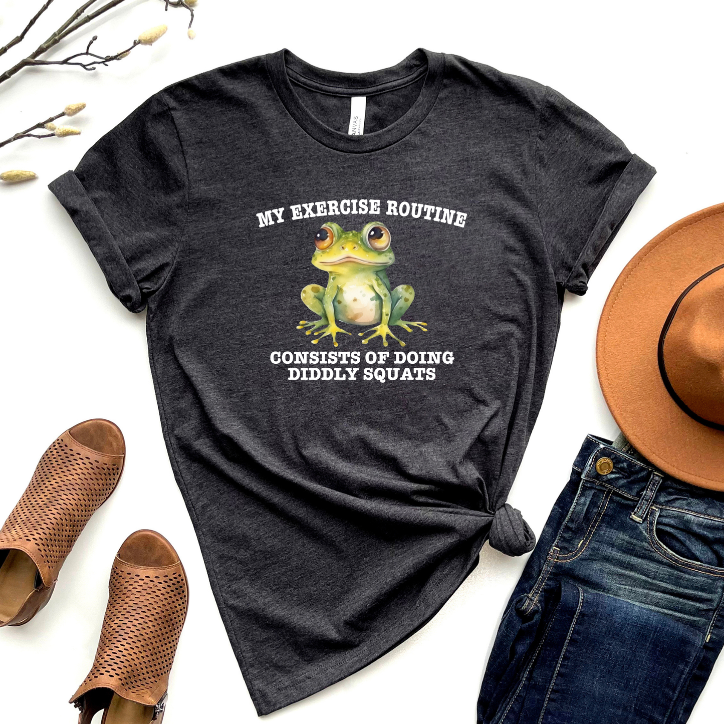 Wholesale Diddly Squats Graphic Tee - Heather Forest Tee