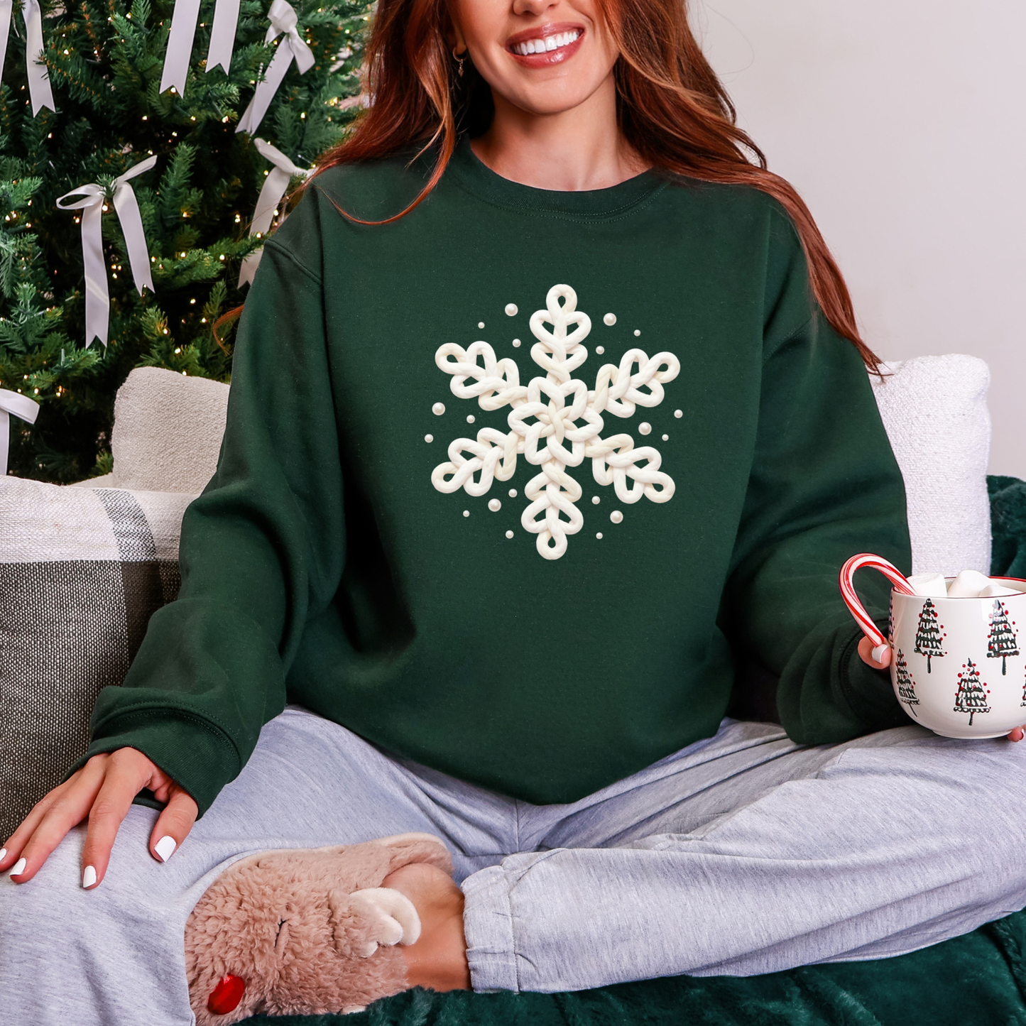 Yarn Snowflake Sweatshirt