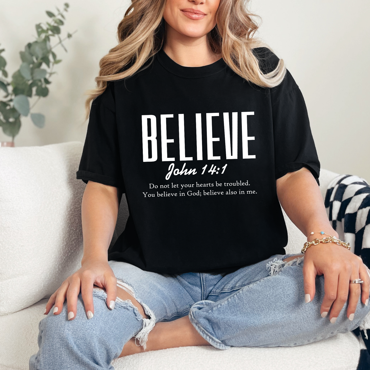 Believe Text Graphic Tee