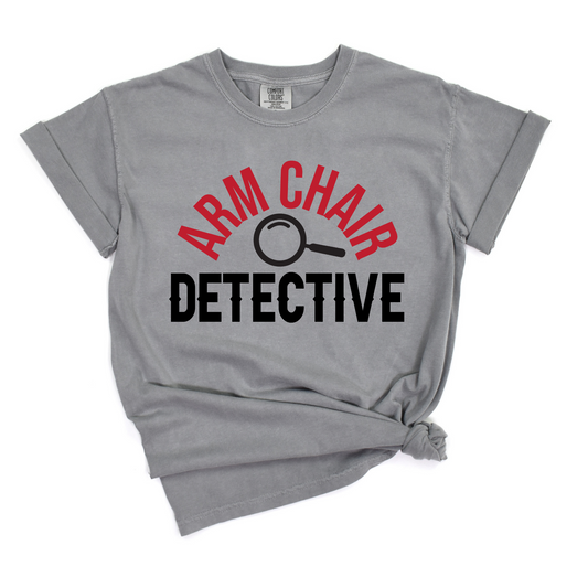 Wholesale Arm chair detective Graphic Tee - Comfort Colors Grey
