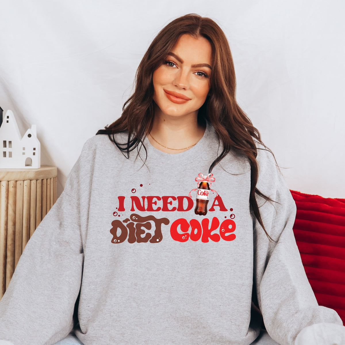 Wholesale I need a Diet Coke - Grey Sweatshirt