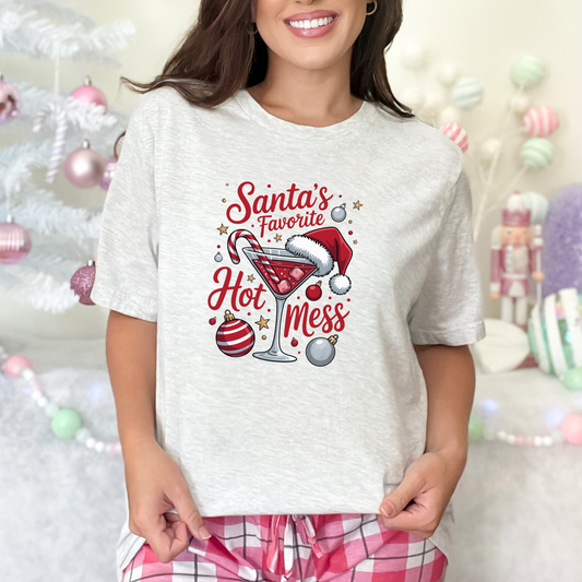 Santa's Hot Mess Graphic Tee