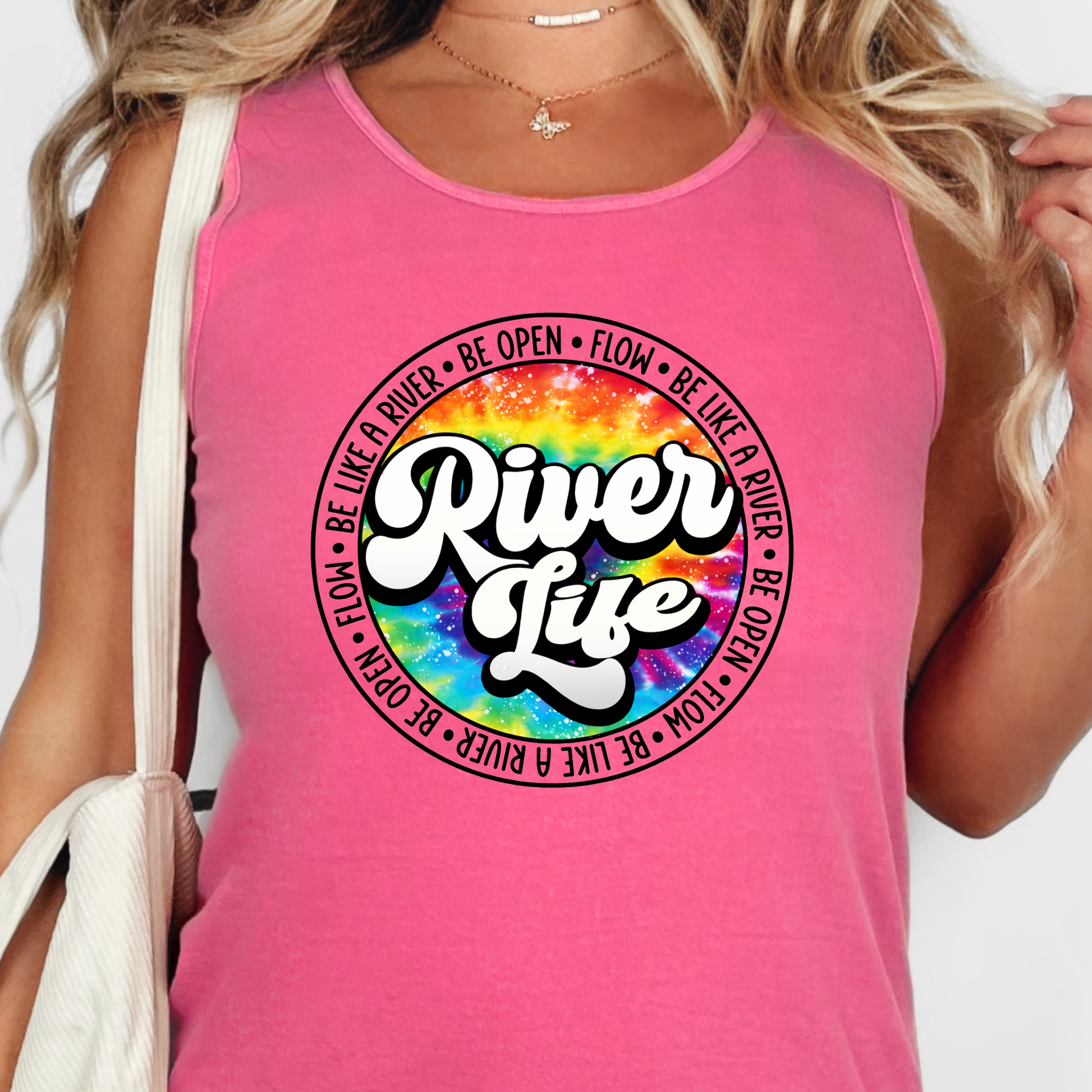 Wholesale River Life Circle Graphic Tank Top - CC Crunchberry Tank