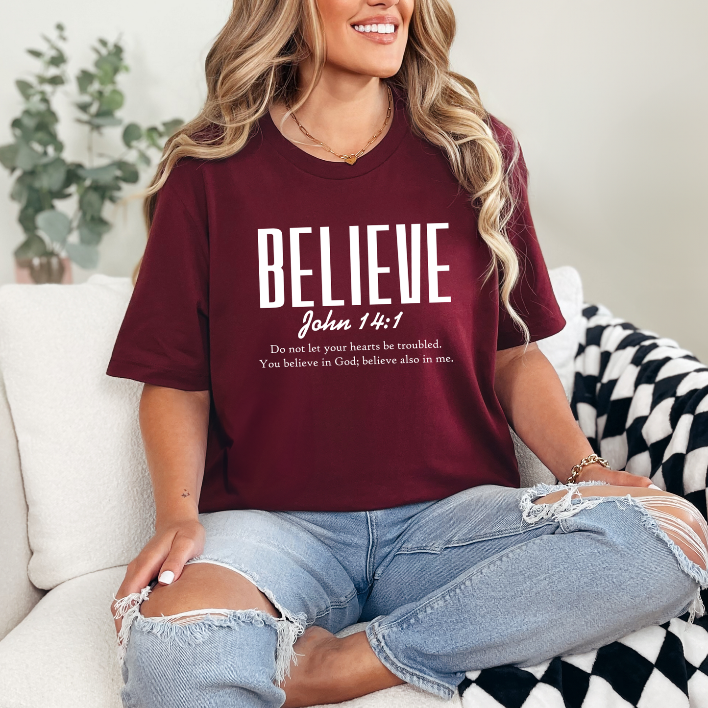 Believe Text Graphic Tee
