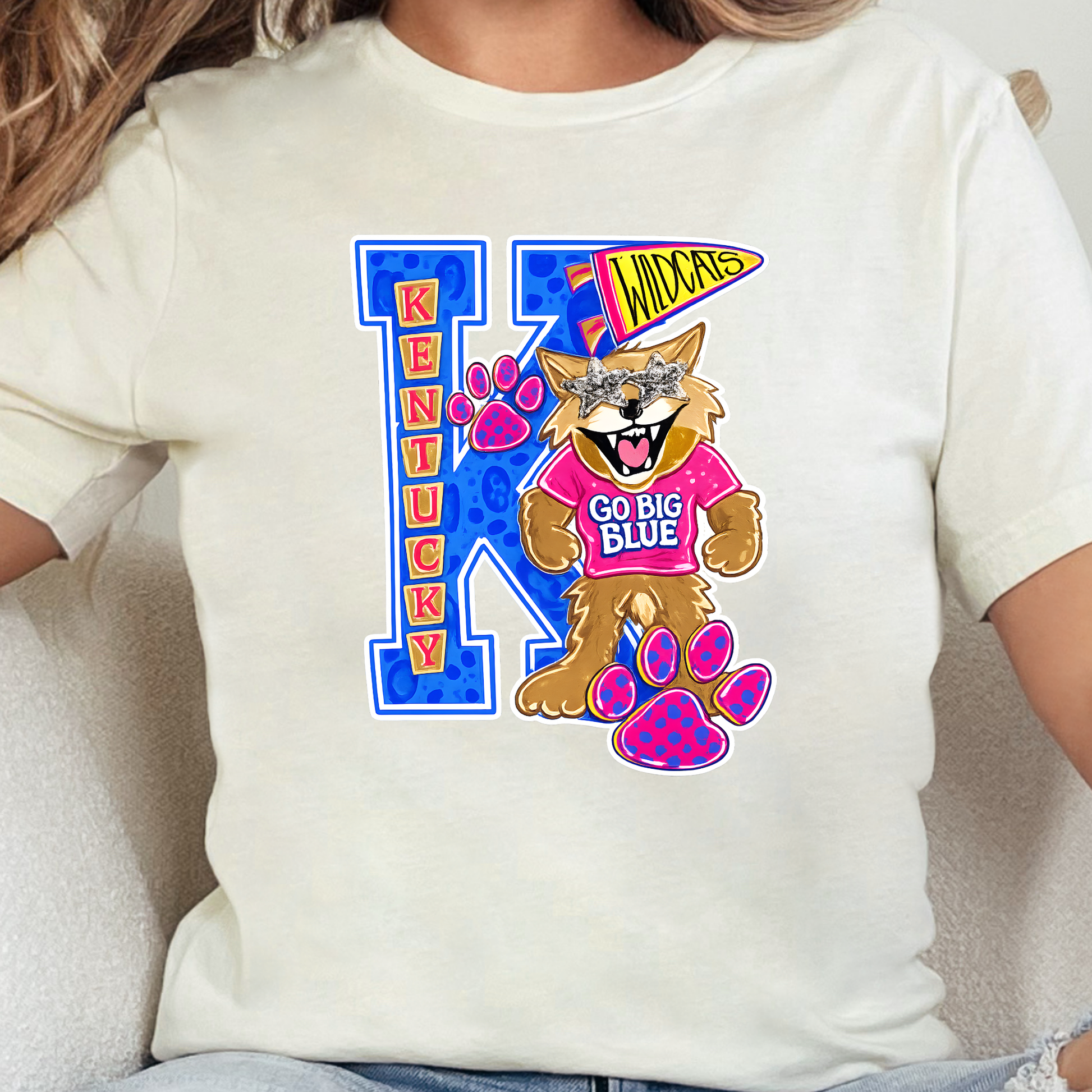 Wholesale Kentucky Big K Graphic Tee - Natural Tee