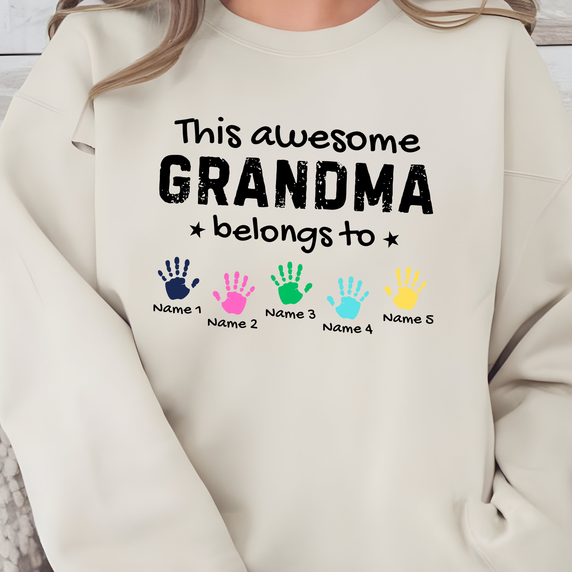 Wholesale Custom Awesome Sweatshirt - Mama - Sand Sweatshirt