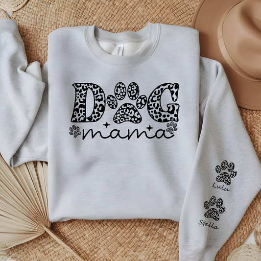 Custom Dog Mama Black Sweatshirt