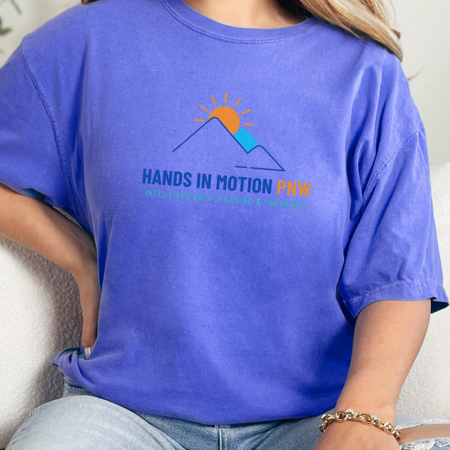 Wholesale Hands In Motion CC Graphic Tee - CC Flo Blue Tee