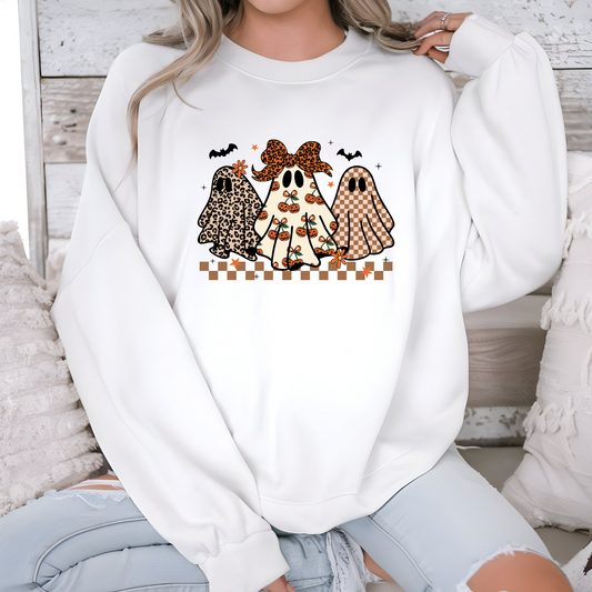 Preppy Halloween Ghosts Graphic Tee or Sweatshirt