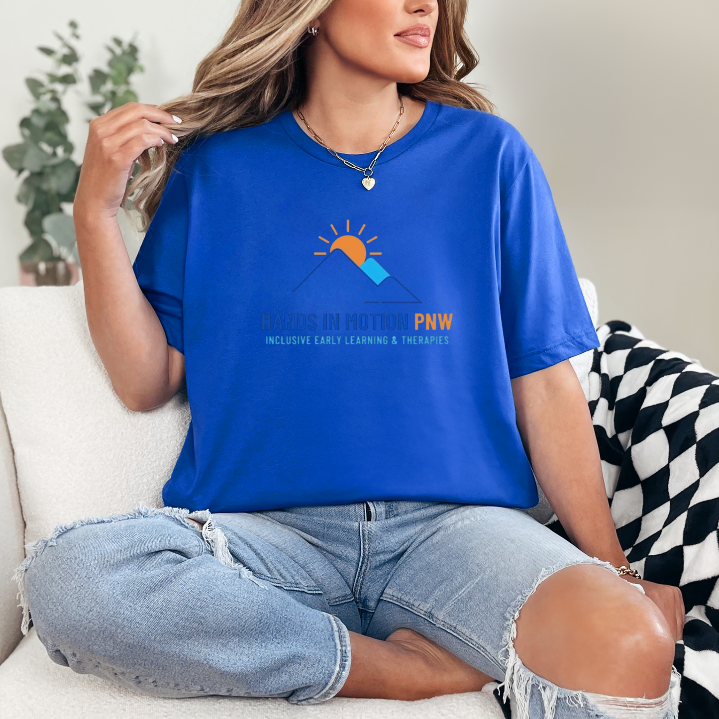 Wholesale Hands In Motion Graphic Tee - True Royal Tee