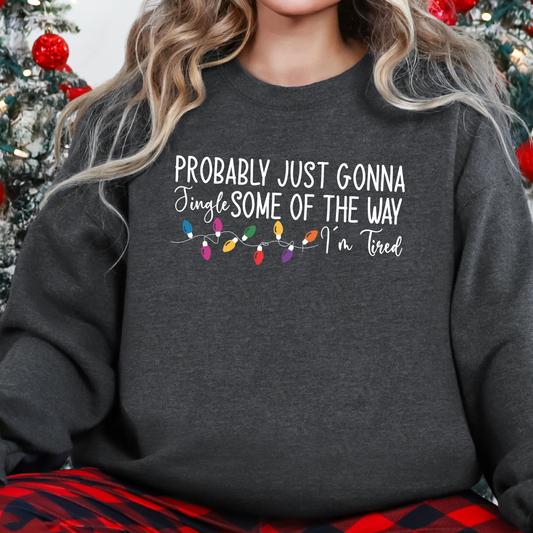 Wholesale Probably Just Gonna Jingle Graphic Sweatshirt - Dark Heather
