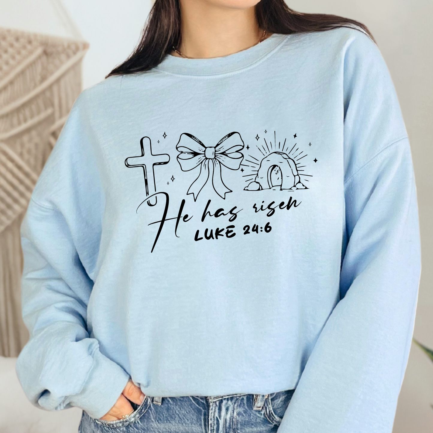 Simple He Has Risen Sweatshirt