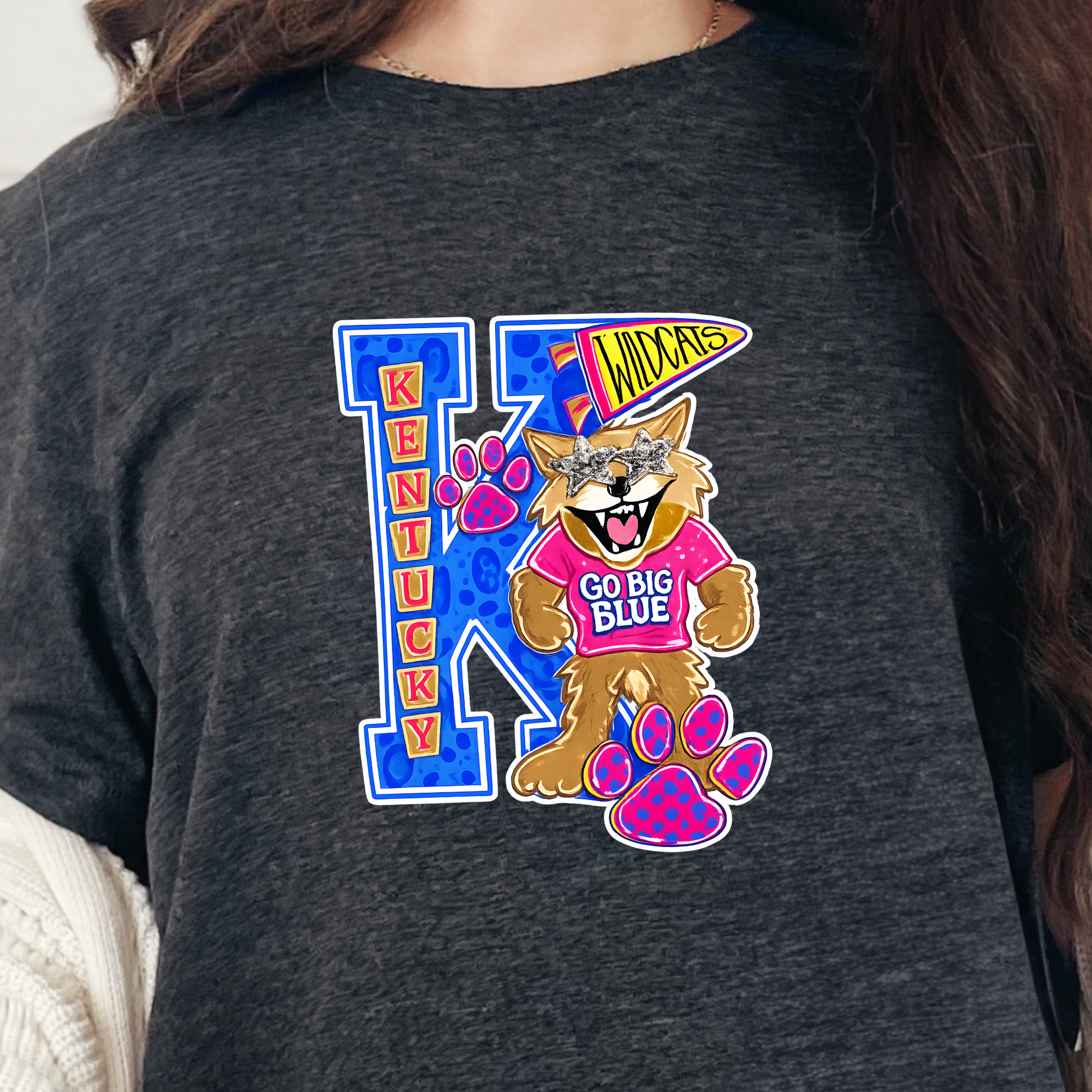 Wholesale Kentucky Big K Graphic Tee - Dark Grey Heather Tee