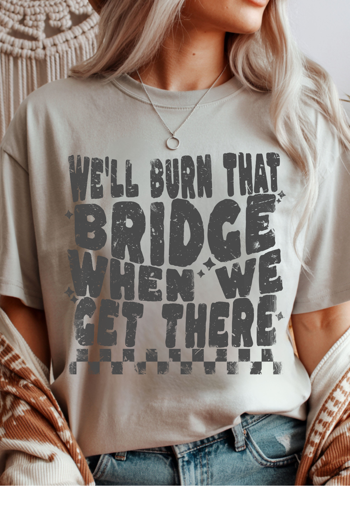 Wholesale Summer in Paris - We'll Burn That Bridge #3 - Ice Grey Gildan Tee