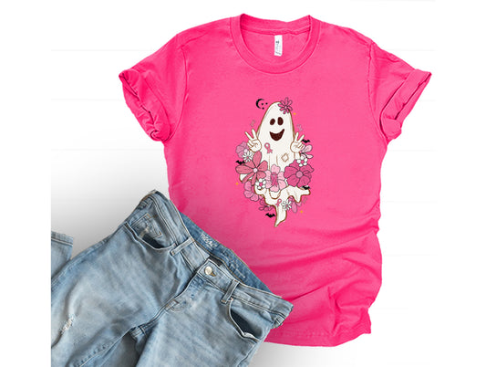 Wholesale BC Ghost Graphic Tee - Fuchsia